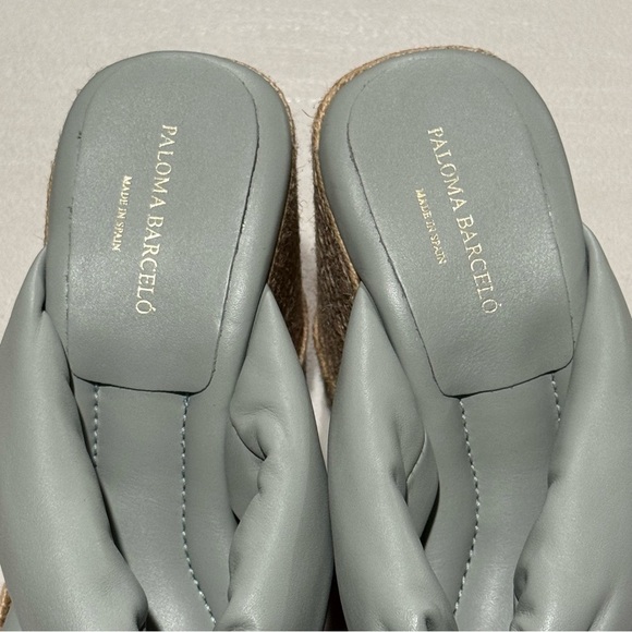 Paloma Barcelo NWOB 39 Tess Slip On Espadrille Platform Wedge Sandals Leather - Picture 3 of 7